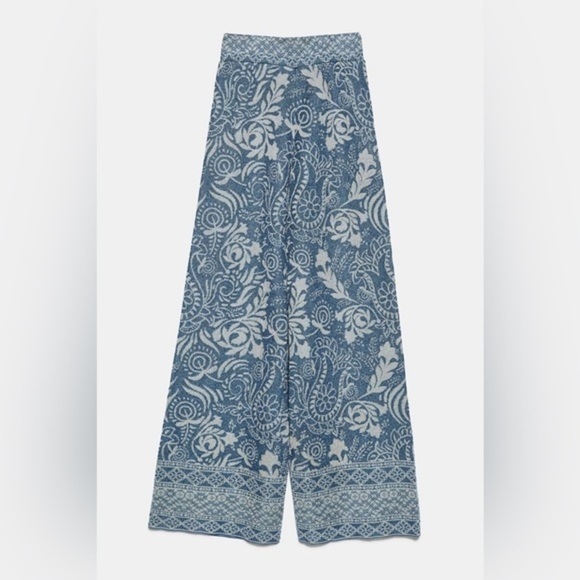 Zara Jacquard Trousers Pants 1822/008/440 - Picture 6 of 13